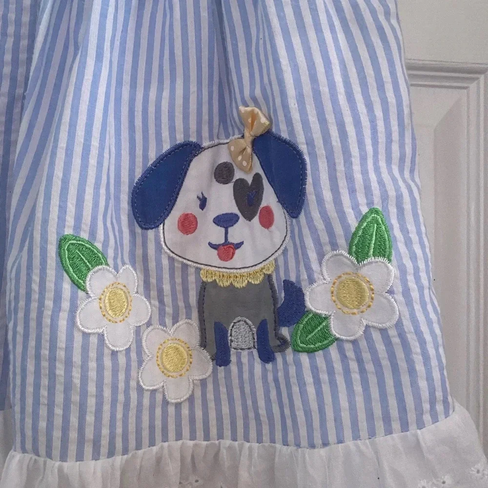 Nannette Puppy Appliqué Dress